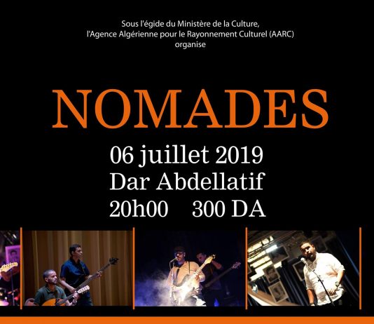 concert du groupe moderne NOMADES à Dar Abdellatif samedi 06/07/2019 à20h00